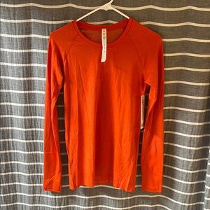 NWT - Lululemon Swiftly Tech Long Sleeve 2.0, Women’s 6, Red-Orange
